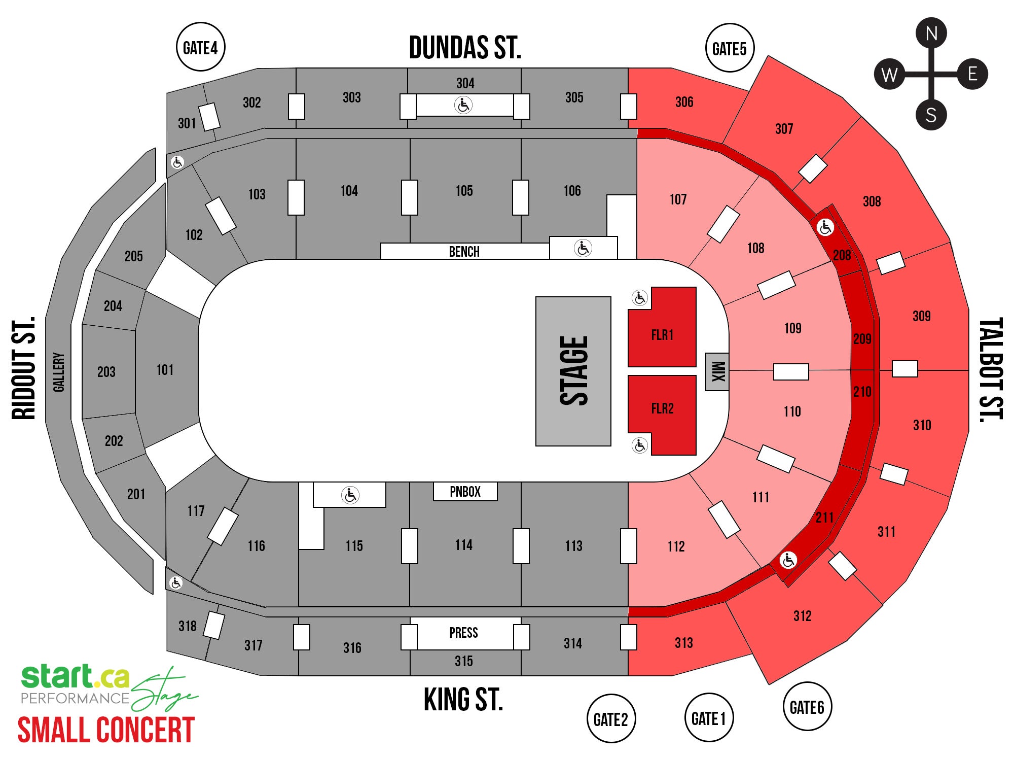 Molson Amphitheatre Detailed Seating Chart