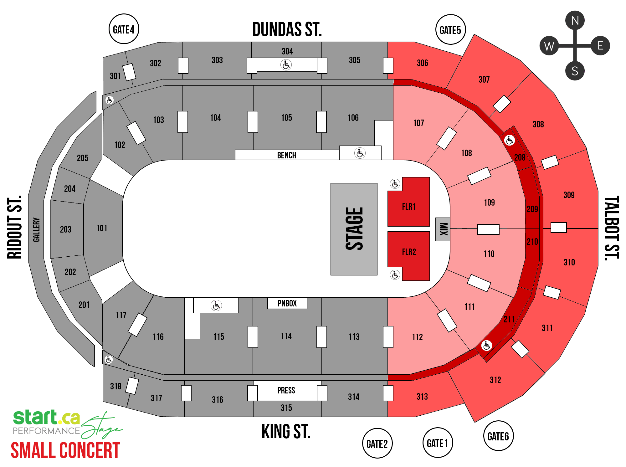 Seating Chart Budweiser Stage