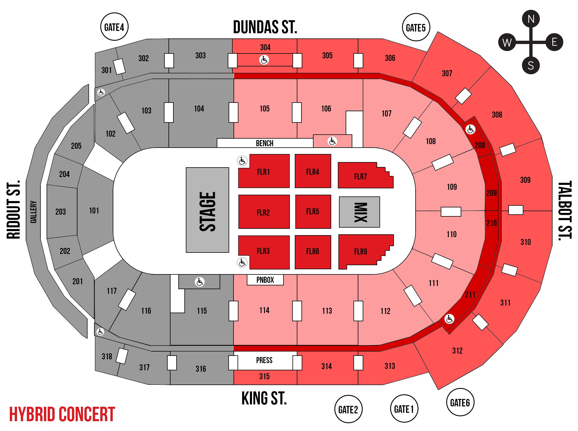Rogers Arena Seating Chart Pink